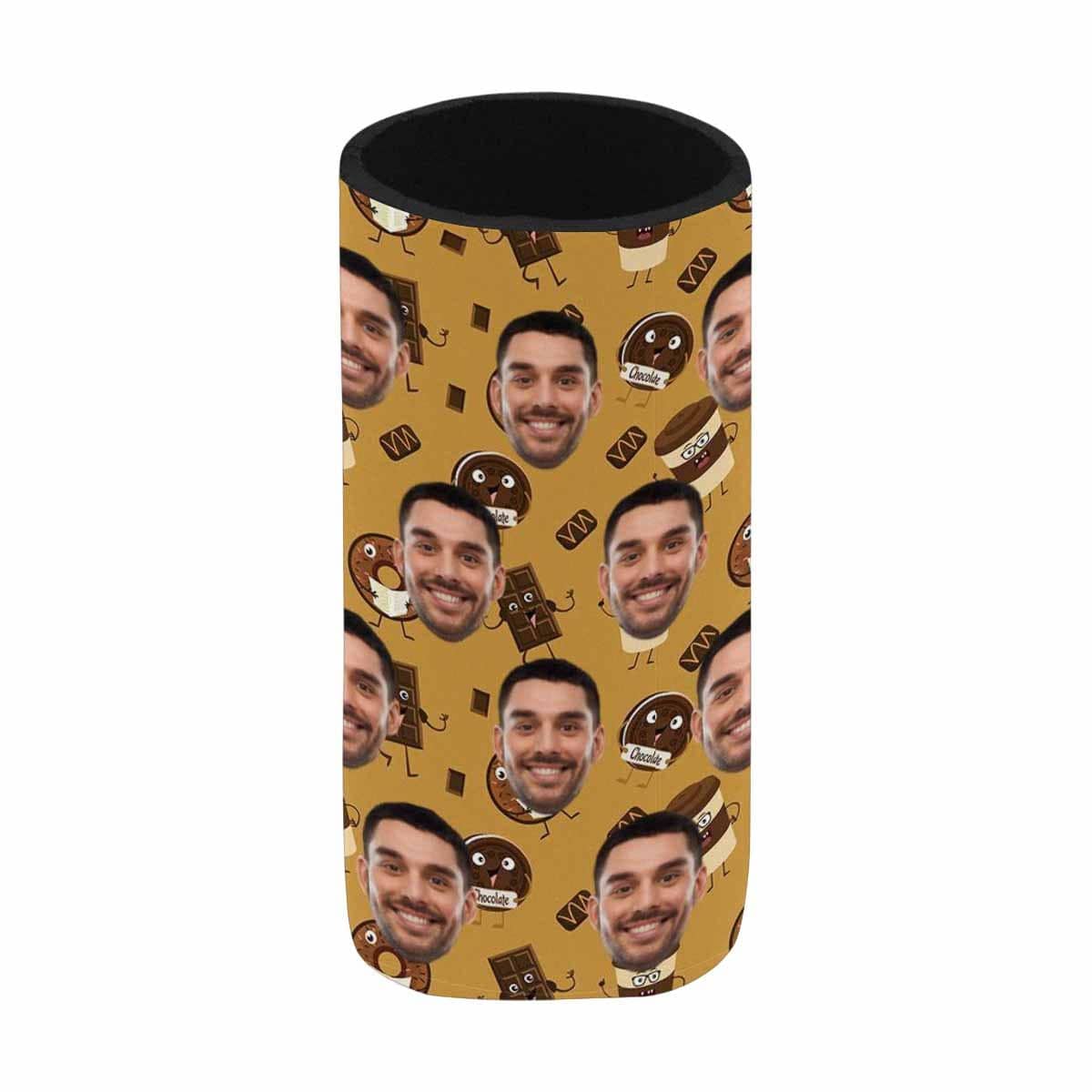 Custom Custom Can Cooler With Boyfriend face Personalized Coffee Chocolate Neoprene Koozies Non Slip for Beer Cans and Bottles - YesCustom