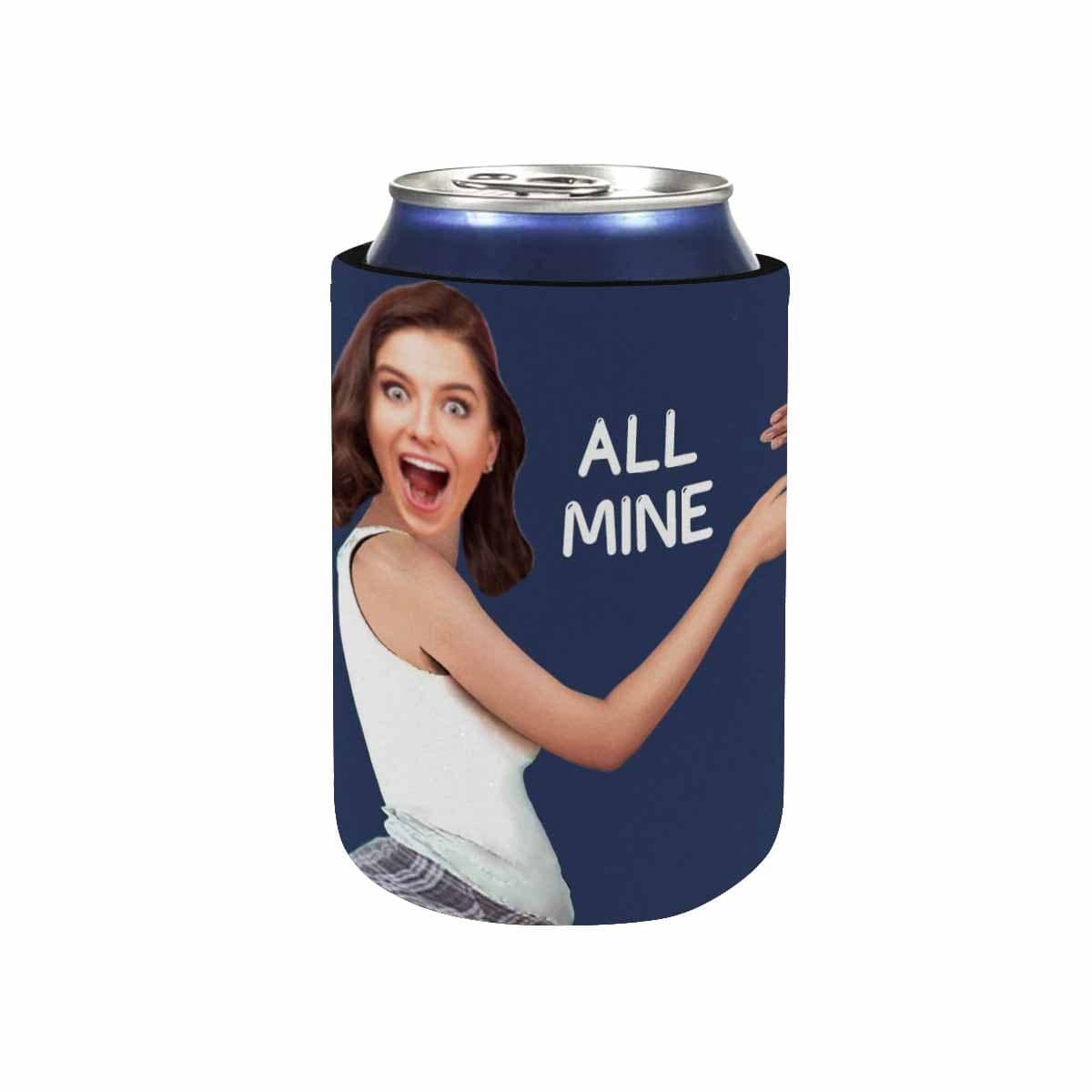 Custom Custom Can Cooler With Photo Personalized All Mine Neoprene Koozies Non Slip for Beer Cans and Bottles - YesCustom