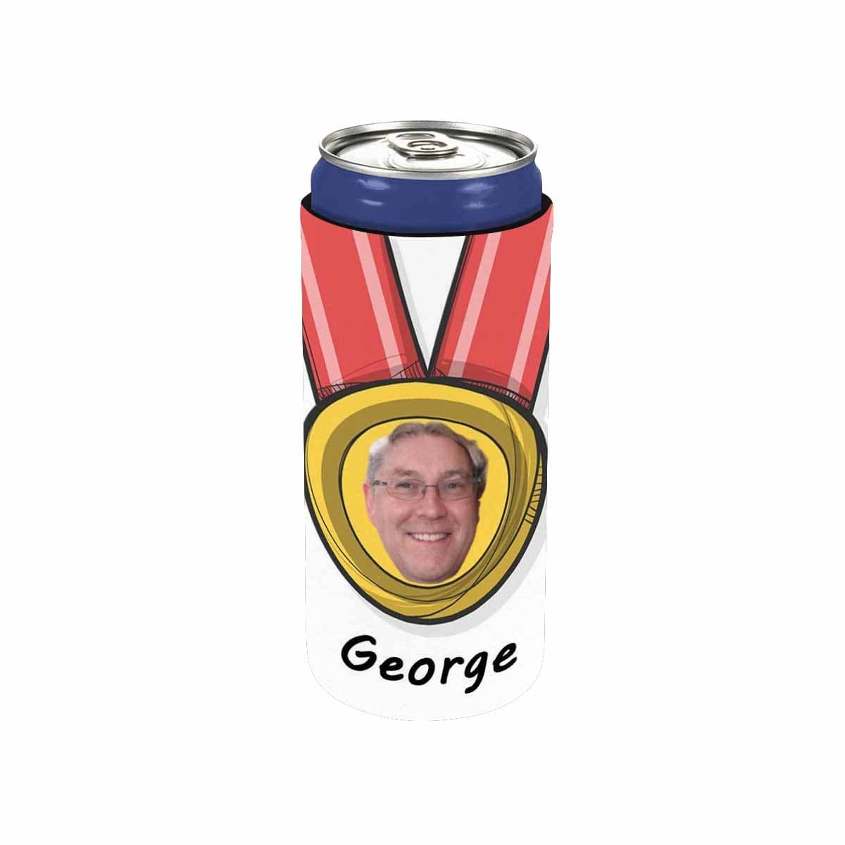 Custom Custom Can Cooler With Photo Personalized Athlete Neoprene Koozies Non Slip for Beer Cans and Bottles - YesCustom