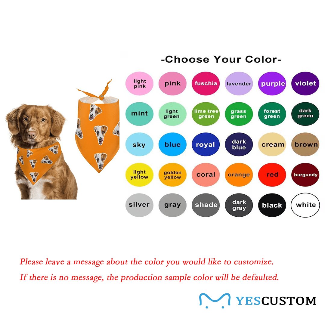 Custom Custom Cat Dog Face Solid Color Pajama Set Women's Short Sleeve Loungewear Athletic Tracksuits and Pet Dog Bandana - YesCustom