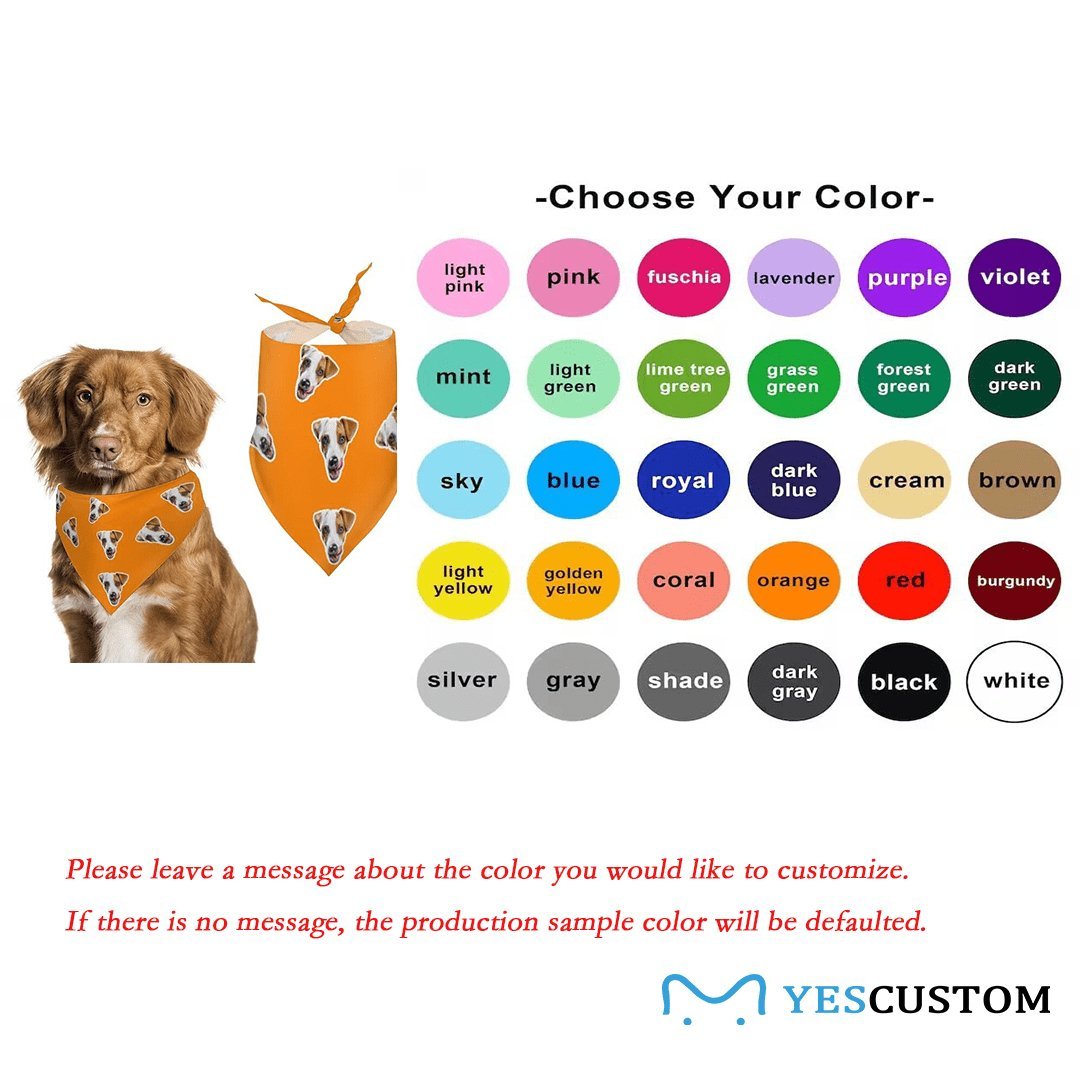 Custom Custom Cat Dog Face Solid Color Pajama Set Women's Short Sleeve Loungewear Athletic Tracksuits and Pet Dog Bandana - YesCustom
