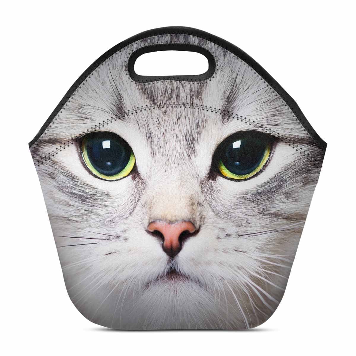 Custom Custom Cat Face Neoprene Lunch Bag - YesCustom