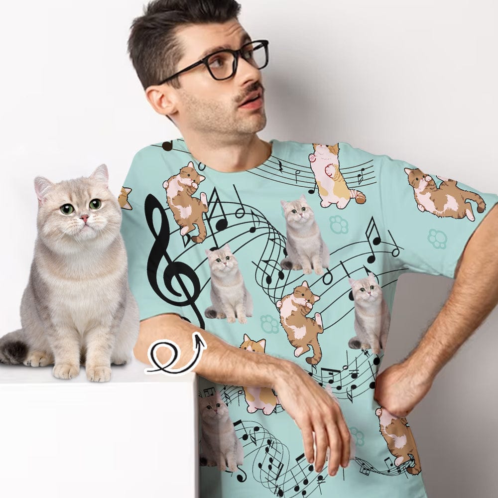 Custom Custom Cat Photo Classic Unisex T-shirt Personalized Top For Men and Women - YesCustom