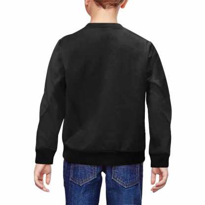 Custom Custom Cat's Photo Hamburger Kid's Crewneck Sweatshirt - YesCustom