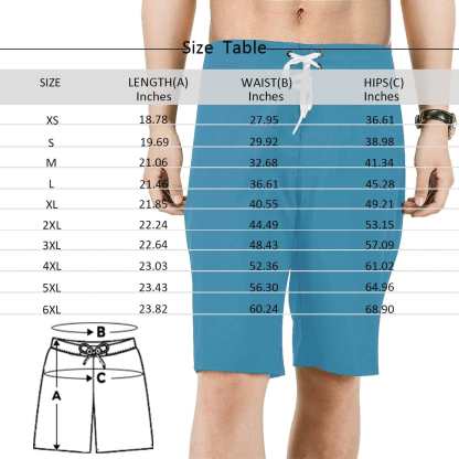 Custom Custom Child Face Attack Shark Men's Beach Shorts - YesCustom