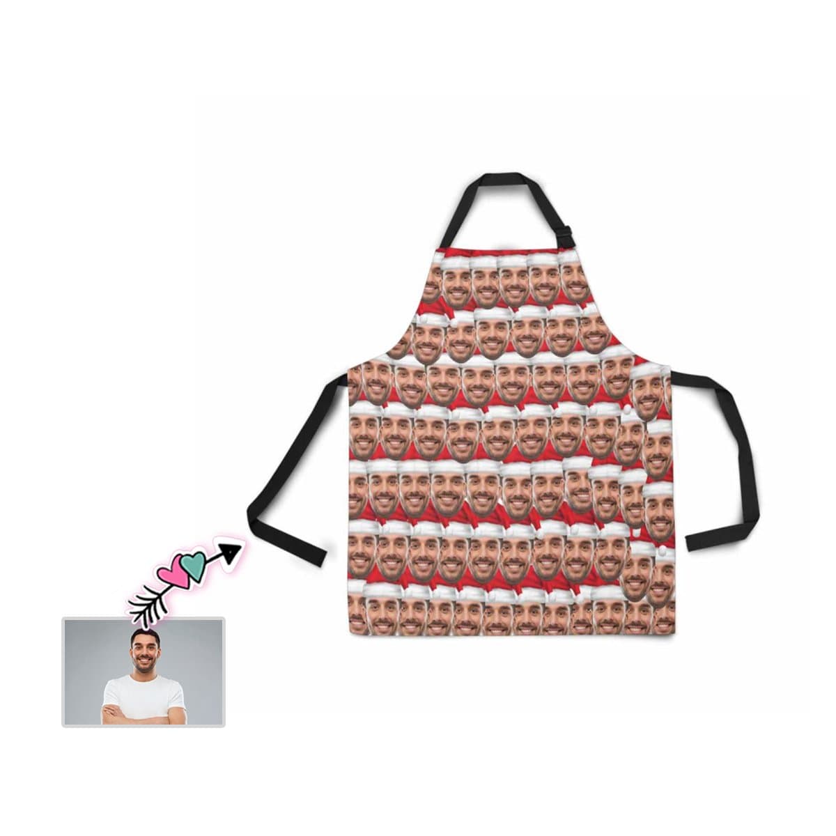 Custom Custom Christmas Face All Over Print Adjustable Apron - YesCustom
