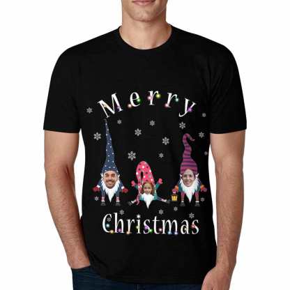 Custom Custom Christmas Family Face Shirts Personalized Men's All Over Print T-shirt for Dad - YesCustom