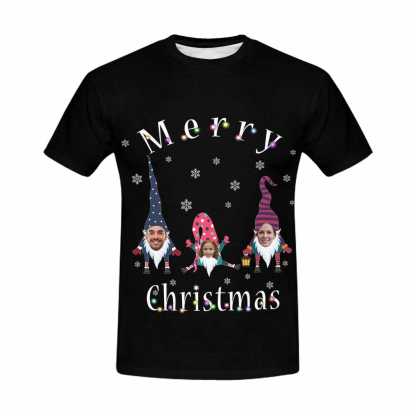 Custom Custom Christmas Family Face Shirts Personalized Men's All Over Print T-shirt for Dad - YesCustom