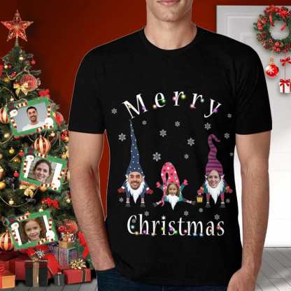 Custom Custom Christmas Family Face Shirts Personalized Men's All Over Print T-shirt for Dad - YesCustom
