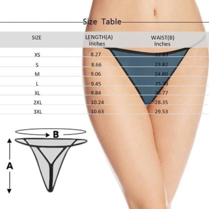 Custom Custom Couple Face Thongs Underwear Personalized Red Love Women's G-String Panties Honeymoon Gift Valentine's Day Gift - YesCustom