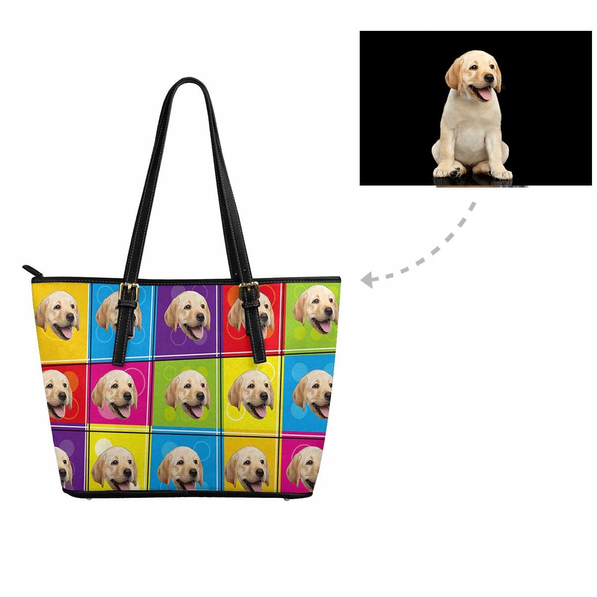 Custom Custom Colorful Dog Women's Tote Bag - YesCustom