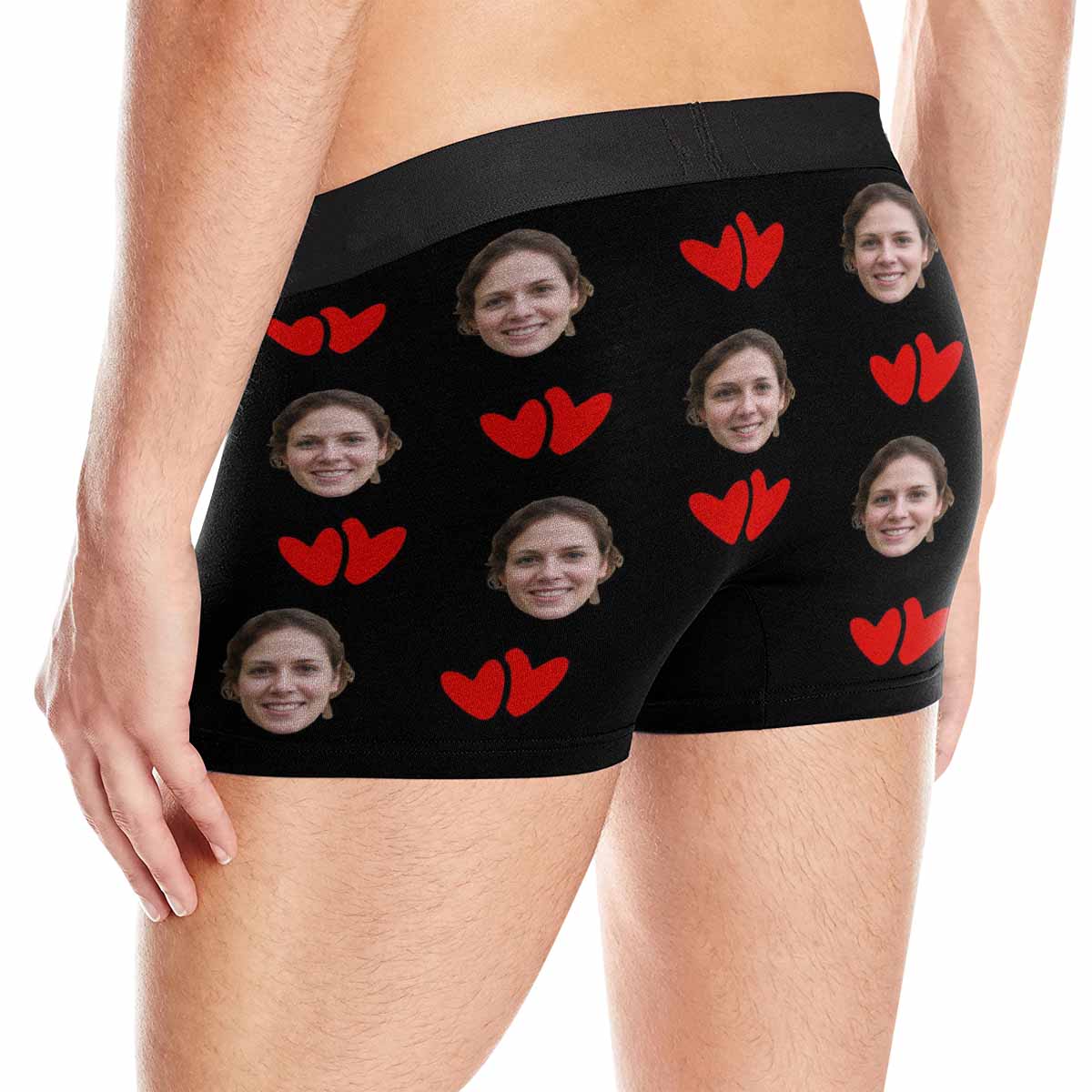 Custom Custom Face Boxer Briefs I'm Nuts About You Personalized Photo Undies Face Boxer Underwear Valentine's Day for Him - YesCustom