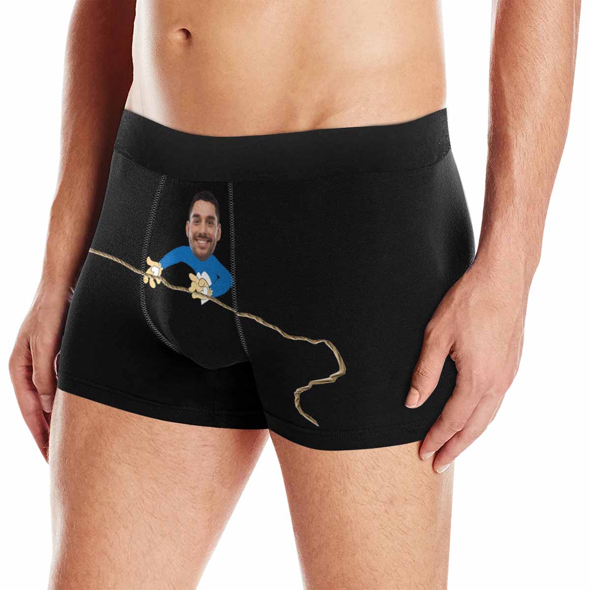 Custom Custom Couple Matching Briefs with Face Personalized Photo Underwear For Couple Valentine's Day Gift - YesCustom