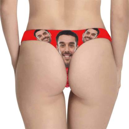 Custom Custom Couple Matching Briefs with Face Personalized Photo Underwear Made For Couple Valentine's Day Gift - YesCustom