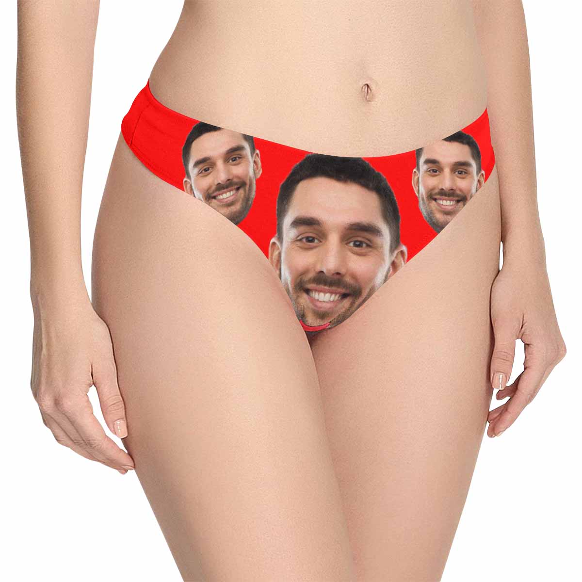 Custom Custom Couple Matching Briefs with Face Personalized Photo Underwear Made For Couple Valentine's Day Gift - YesCustom