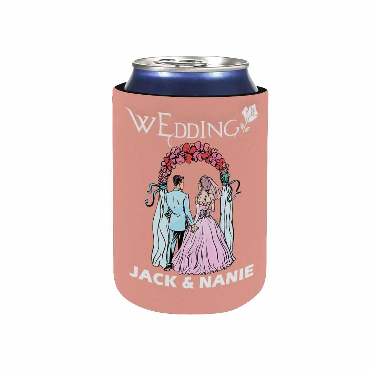 Custom Custom Couple Name Wedding Ceremony Wedding Koozies Personalized Reusable DIY Cooler for Parties Weddings Events - YesCustom