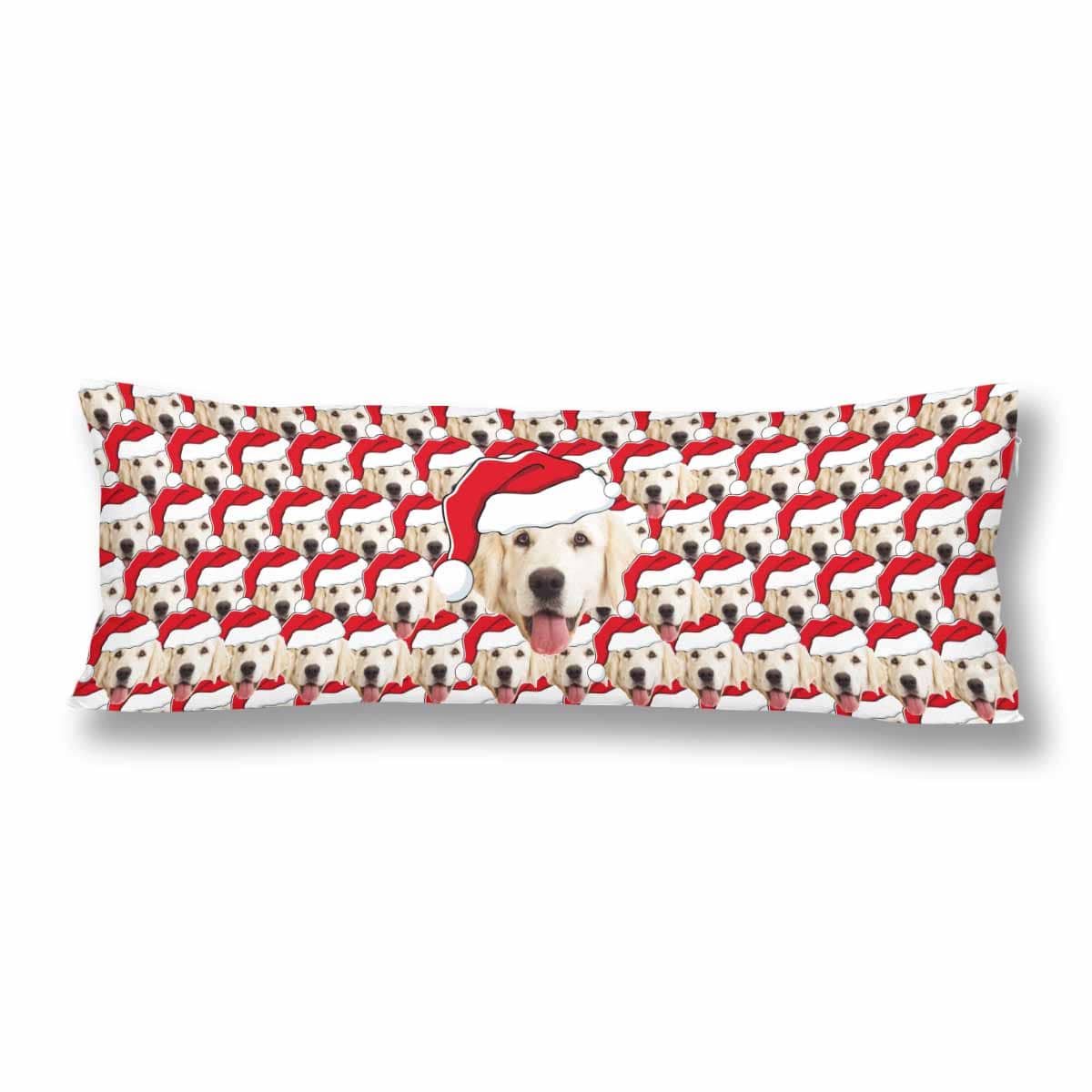Custom Custom Dog Face Christmas Body Pillow Case Personalized Pillow Cover 20"x54" - YesCustom