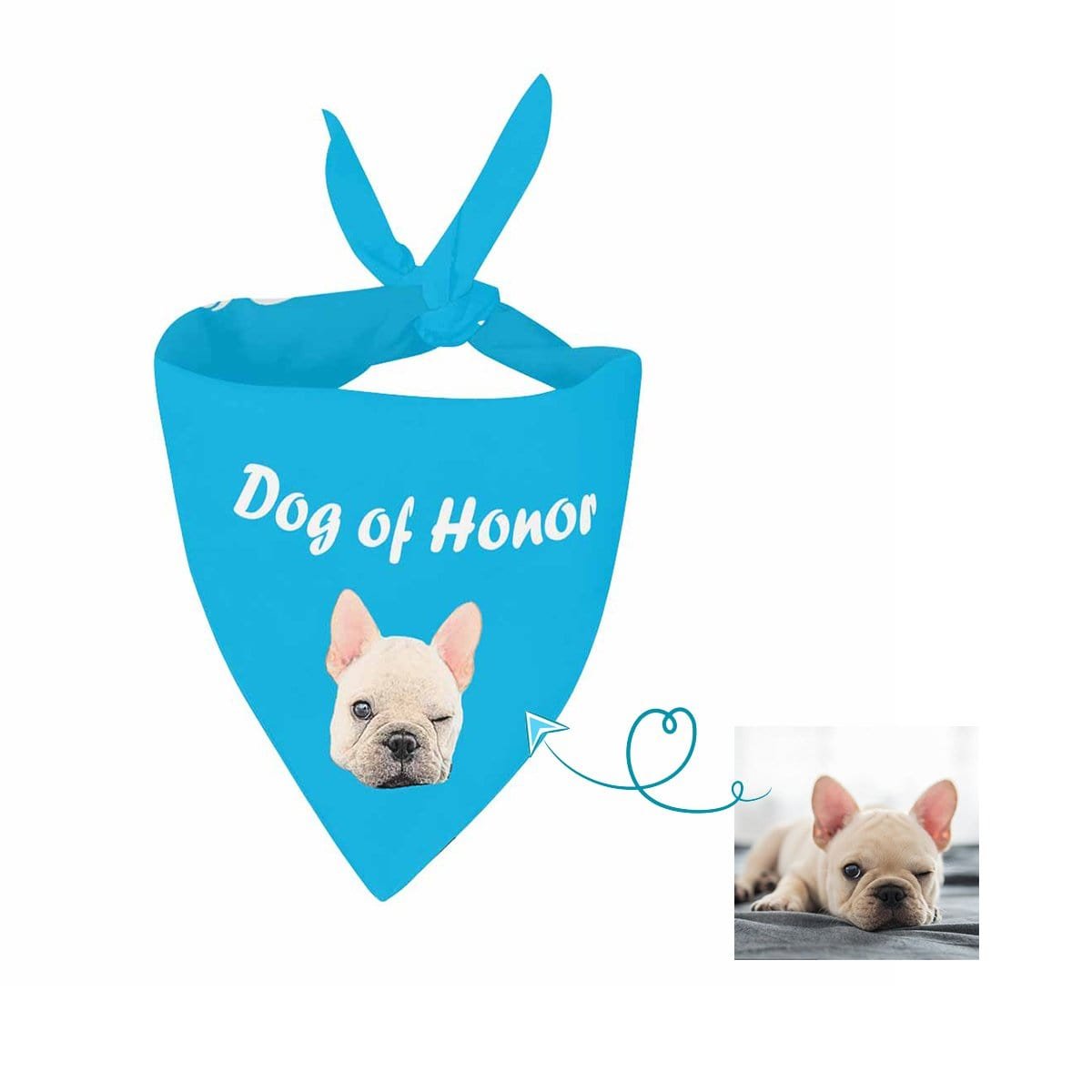 Custom Custom Dog Face Pet Bandana - YesCustom
