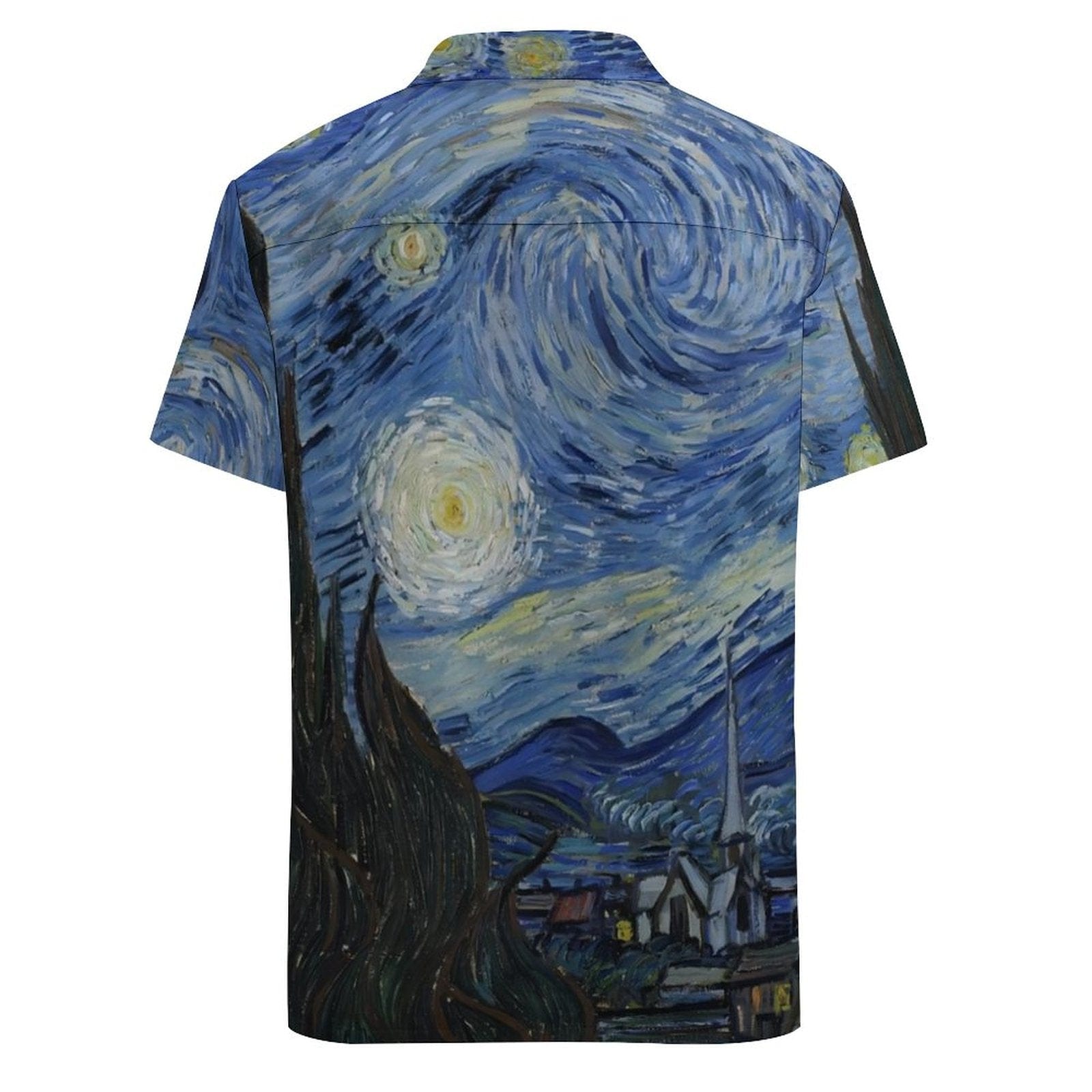 Custom Custom Dog Face Starry Night Shirt Men Front Pocket Beach Shortsleeve Pocket Hawaiian Shirt Boyfriend Gift For Him - YesCustom