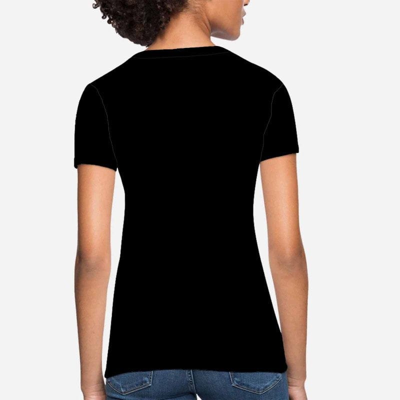Custom Custom Dog Face Tee Black Classic Women's All Over Print T-shirt Your Dog on A Shirt for Her - YesCustom