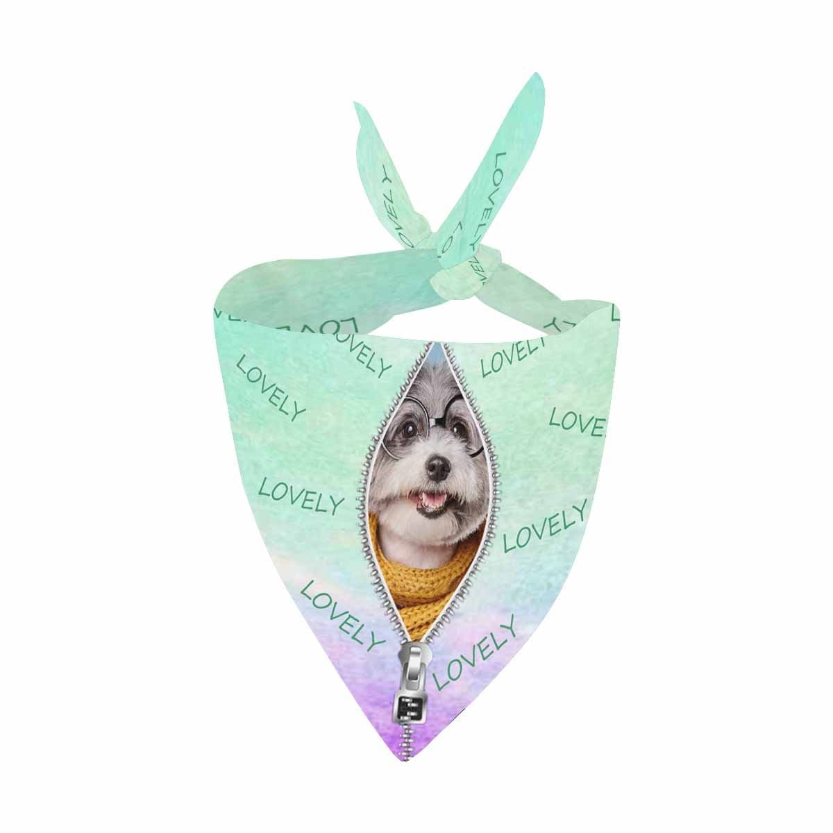 Custom Custom Dog Face Zipper Photo Pet Bandana - YesCustom