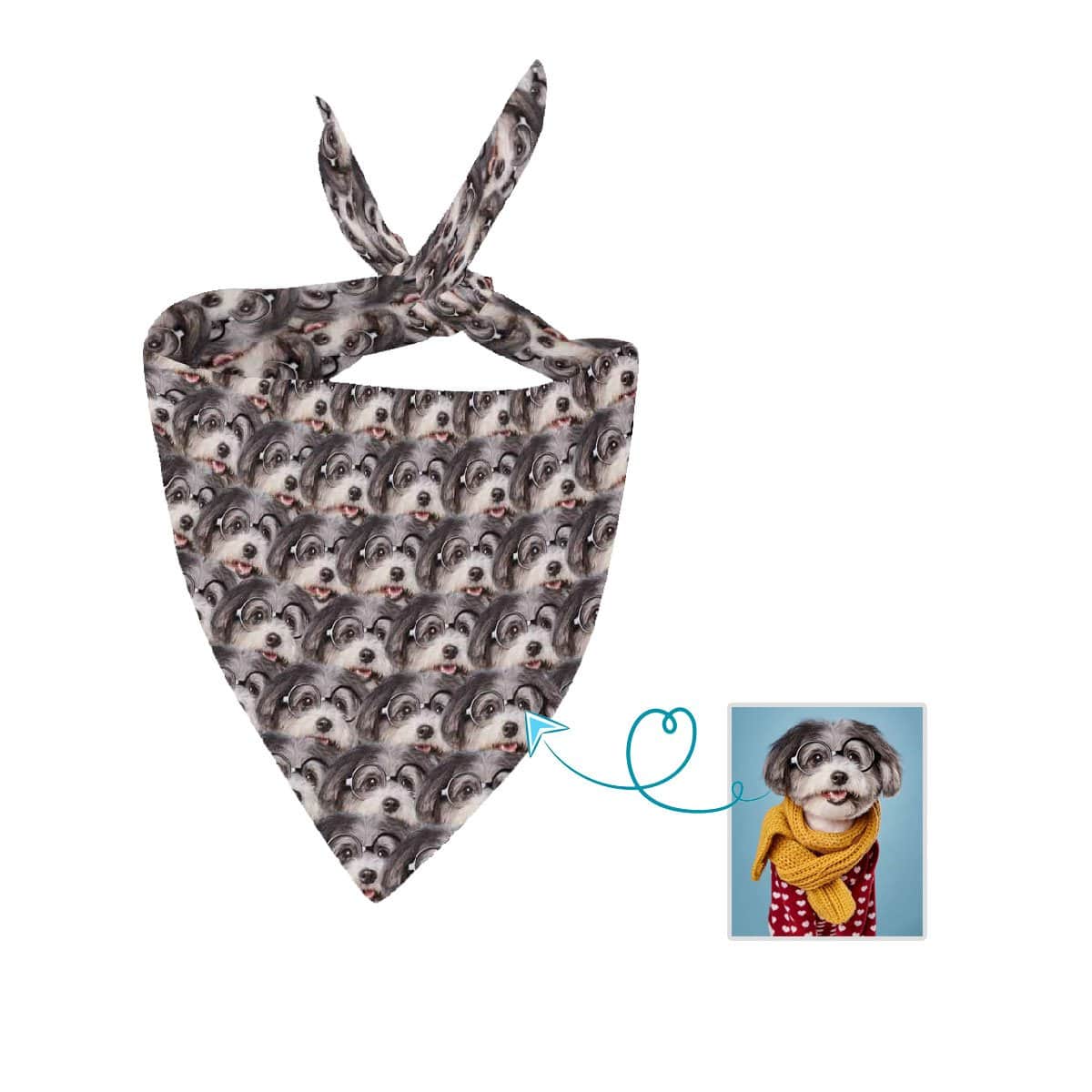 Custom Custom Dog Intensive Face Pet Bandana - YesCustom