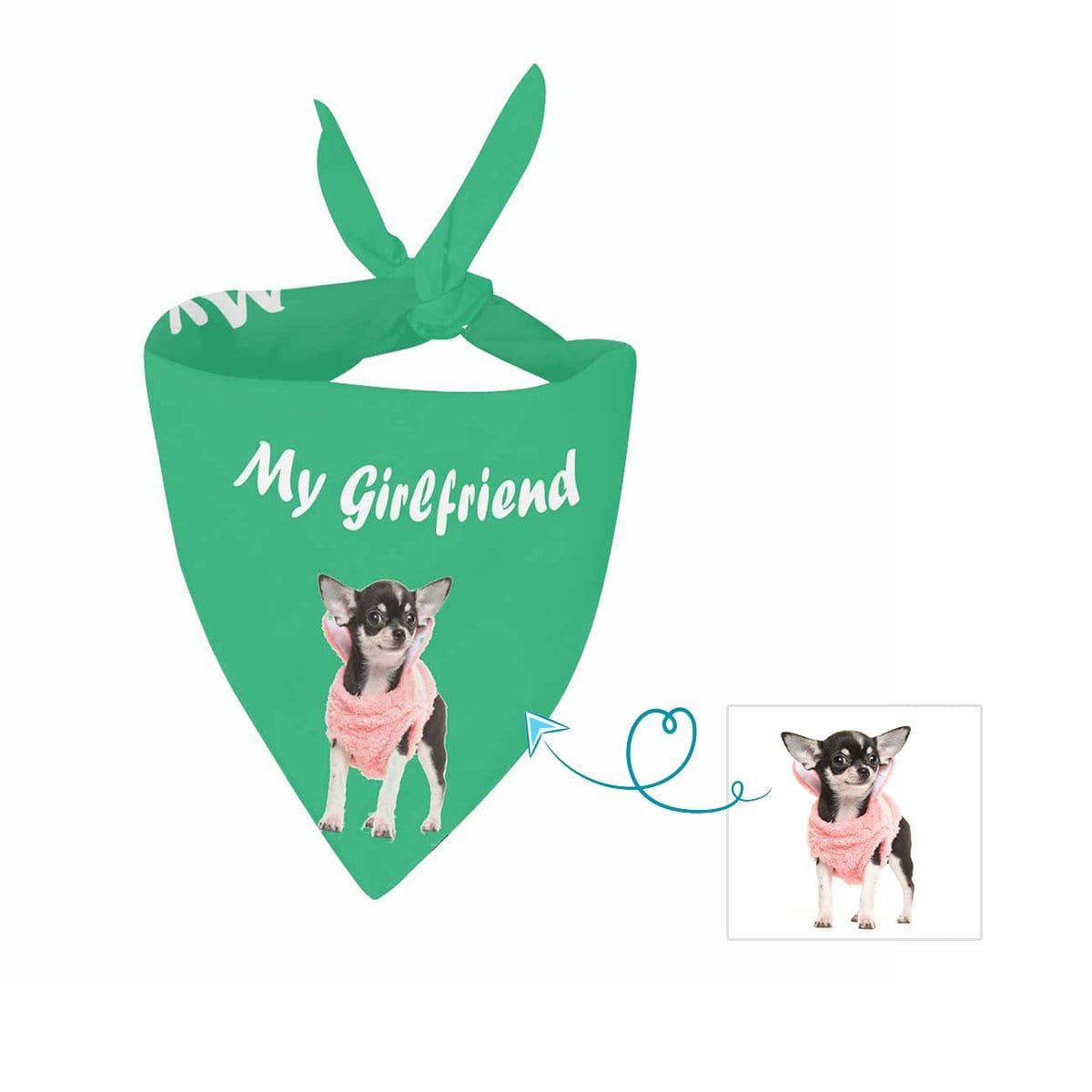 Custom Custom Dog My Girlfriend Pet Bandana - YesCustom