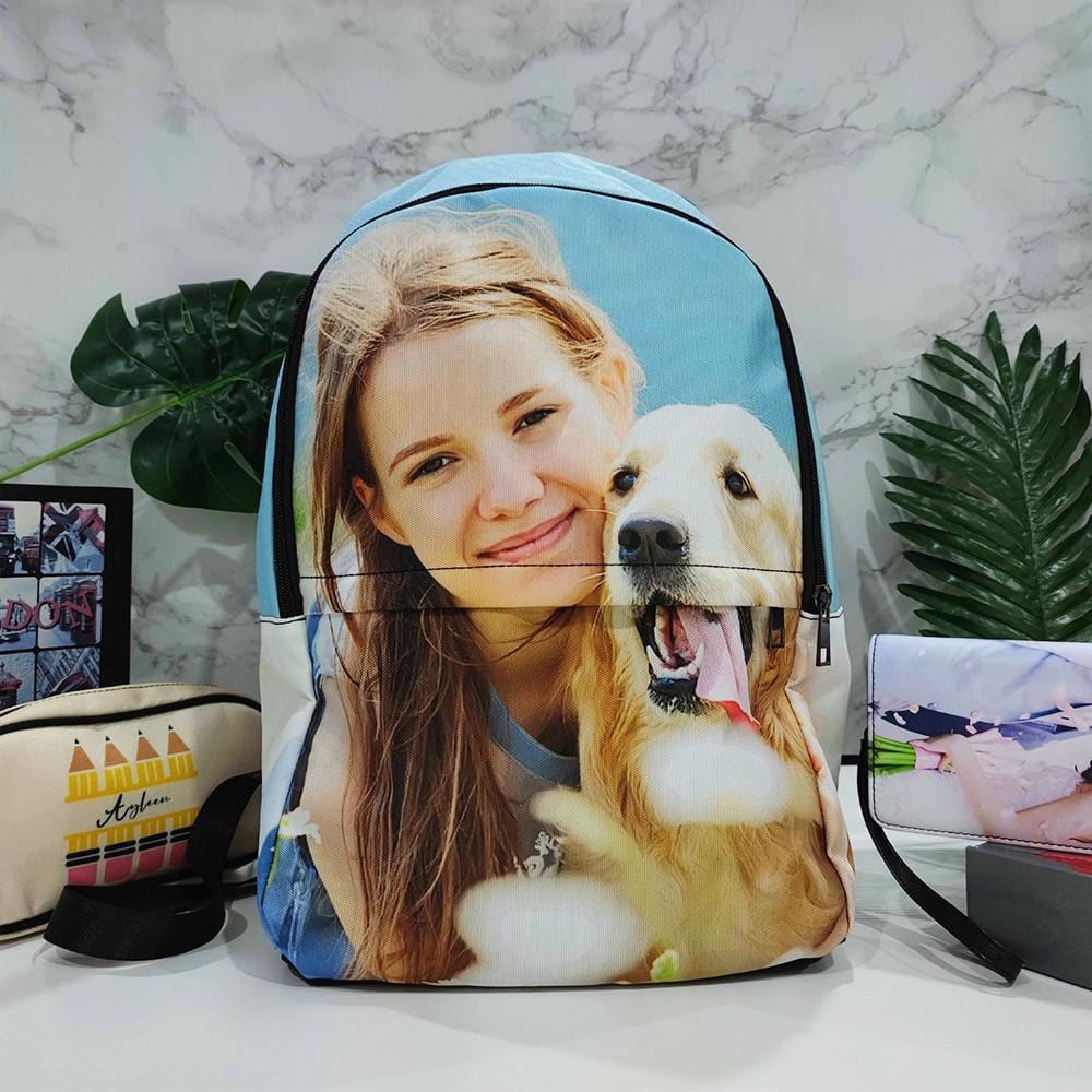 Custom Custom Dog & Owner Photo Backpack - YesCustom