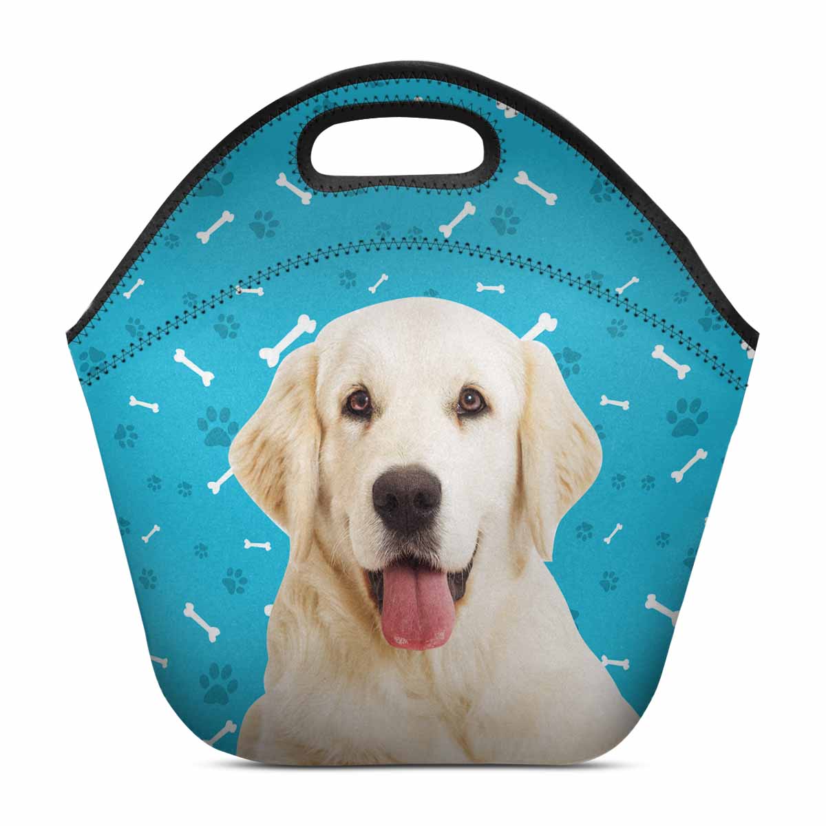 Custom Custom Dog Paw and Bone Neoprene Lunch Bag - YesCustom