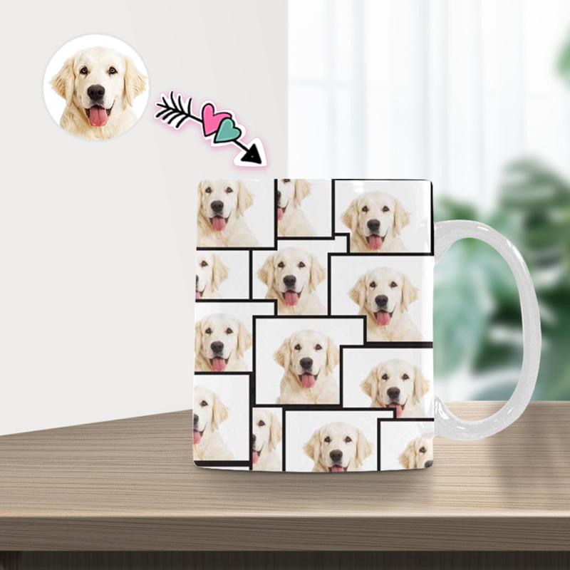 Custom Custom Dog Photo Classical White Mug Personalized Mug Gift for Pet Lovers - YesCustom