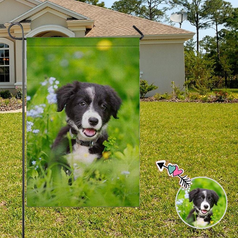 Custom Custom Dog Photo Garden Flag - YesCustom