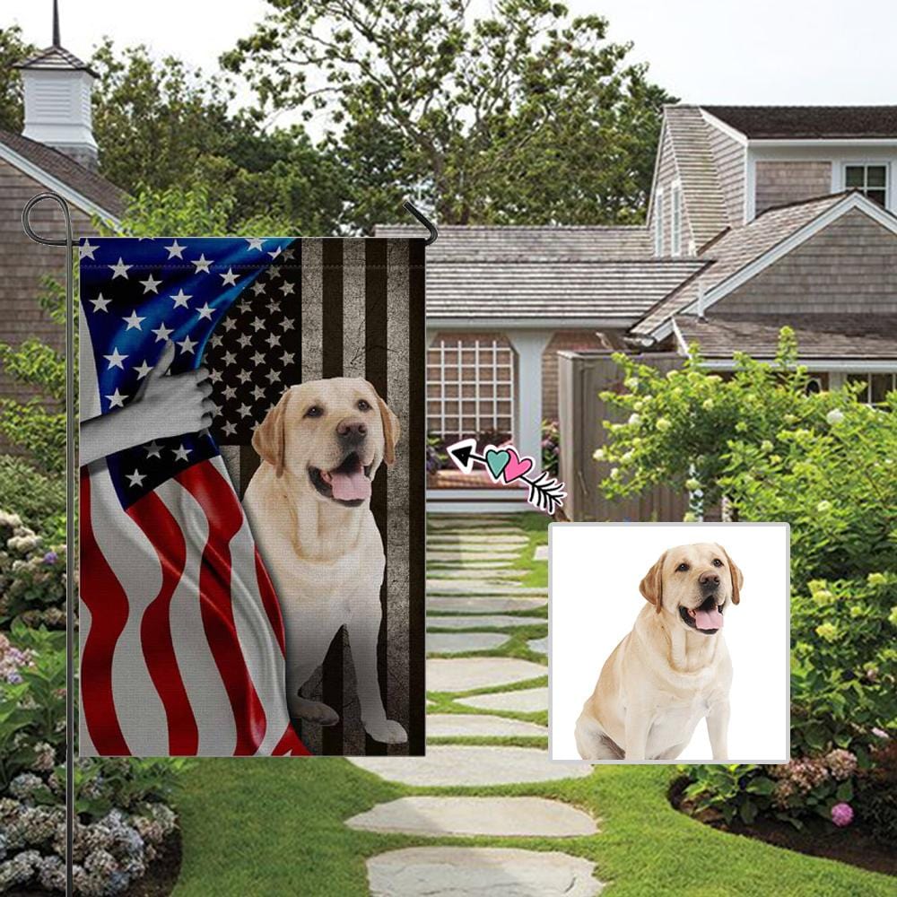 Custom Custom Dog Photo Hand Garden Flag - YesCustom