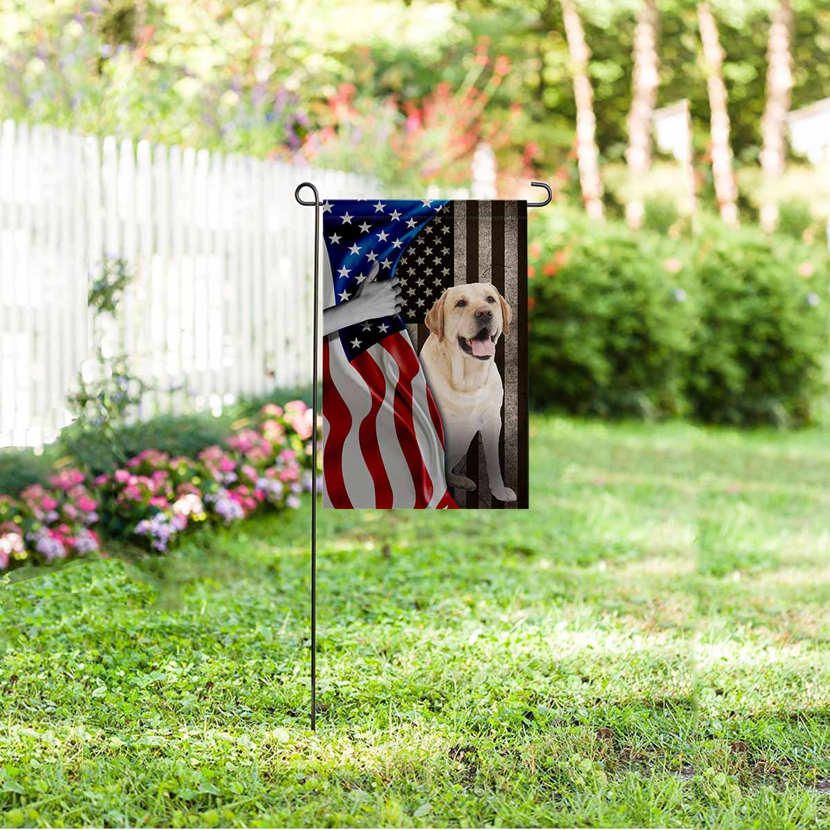 Custom Custom Dog Photo Hand Garden Flag - YesCustom