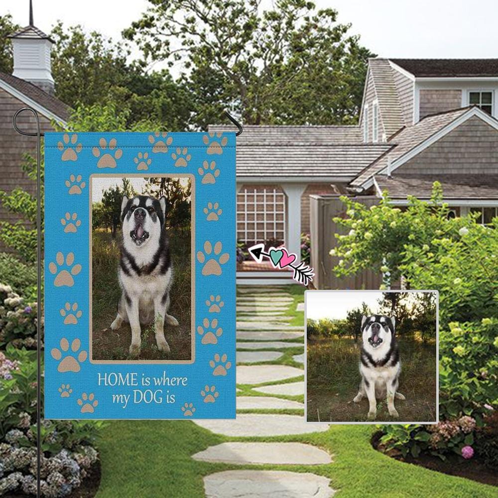 Custom Custom Dog Photo Paw Garden Flag - YesCustom
