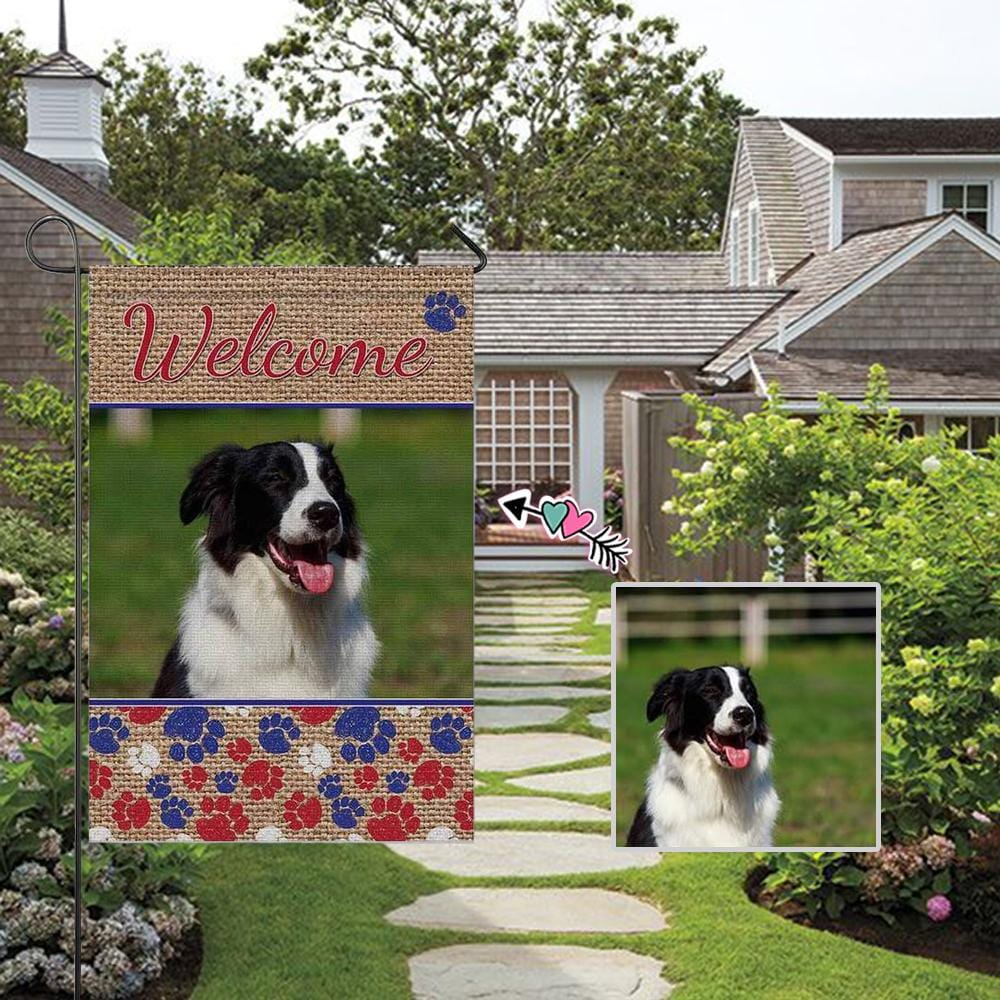 Custom Custom Dog Photo Welcome Garden Flag - YesCustom