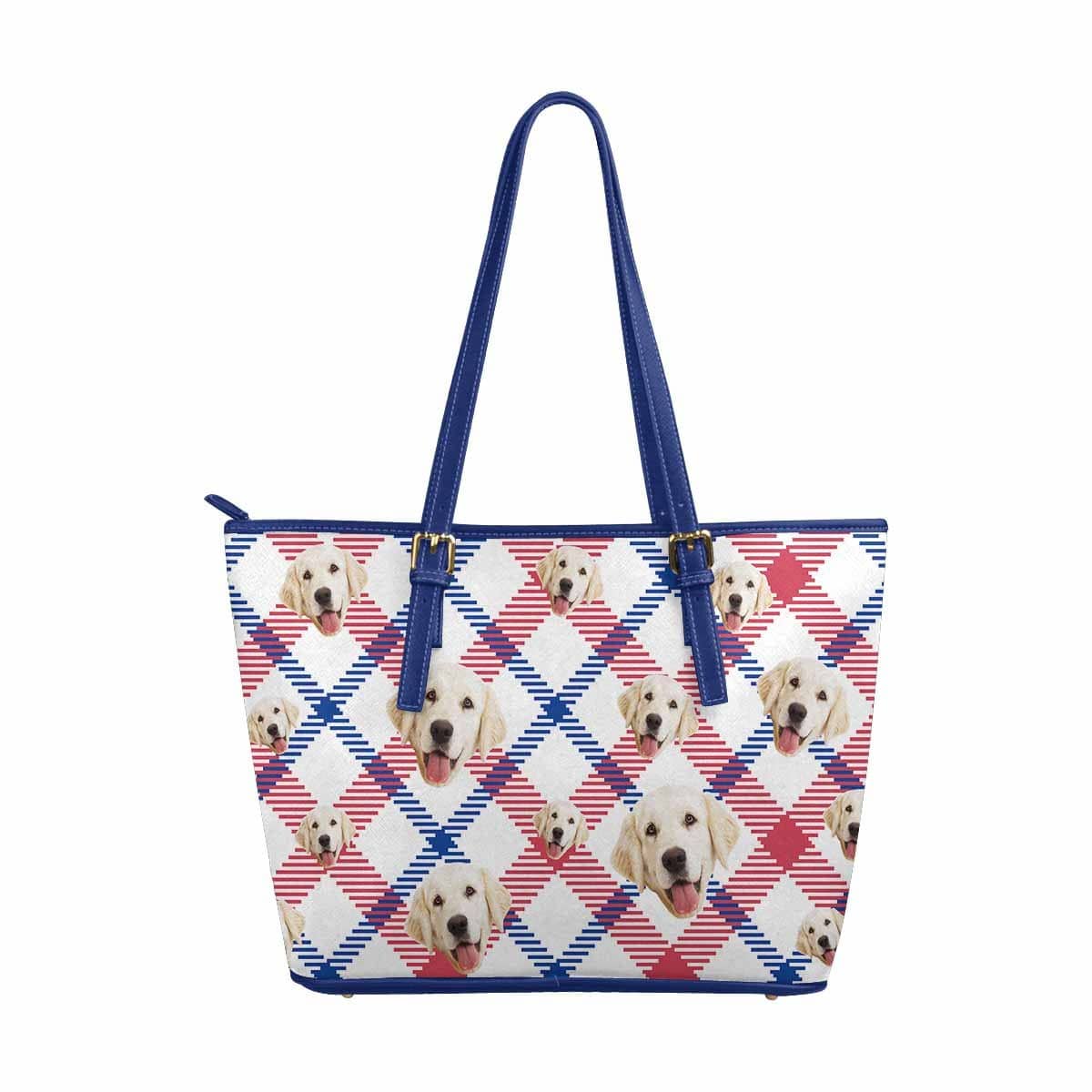 Custom Custom Dog Scottish Tartan Women's Tote Bag - YesCustom