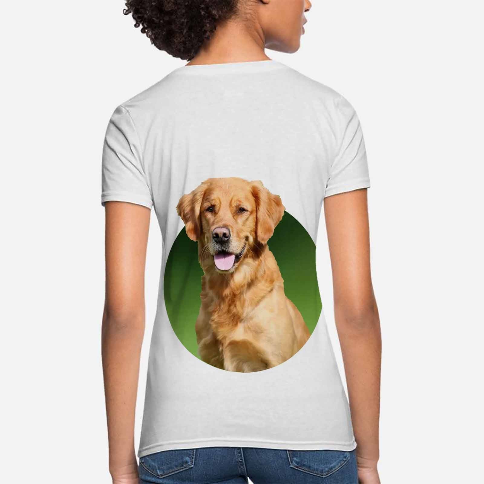 Custom Custom Dog Shirt Put Your Pet Photo Tee Personalized White Women's All Over Print T-shirt Funny Gift - YesCustom