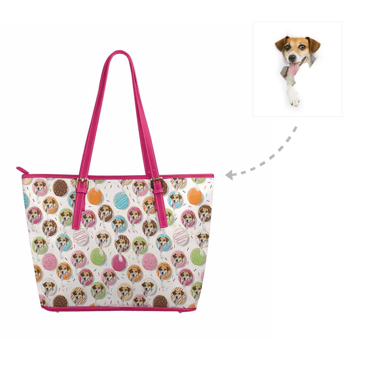 Custom Custom Donuts Dog Women's Tote Bag - YesCustom