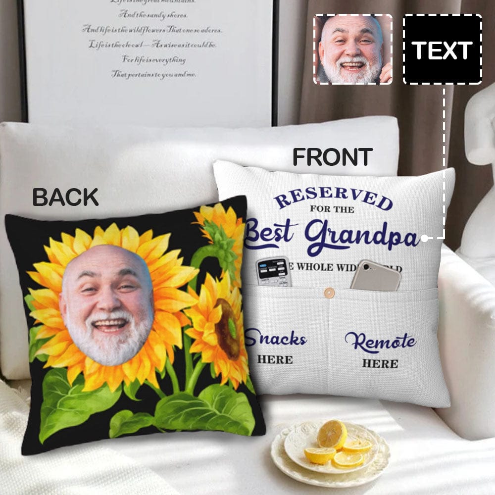 Custom Custom Double Sided Linen Decorative Throw Pillow Case Personalized Photo/Text Natural Flax Soft Breathable Throw Pillow Case - YesCustom