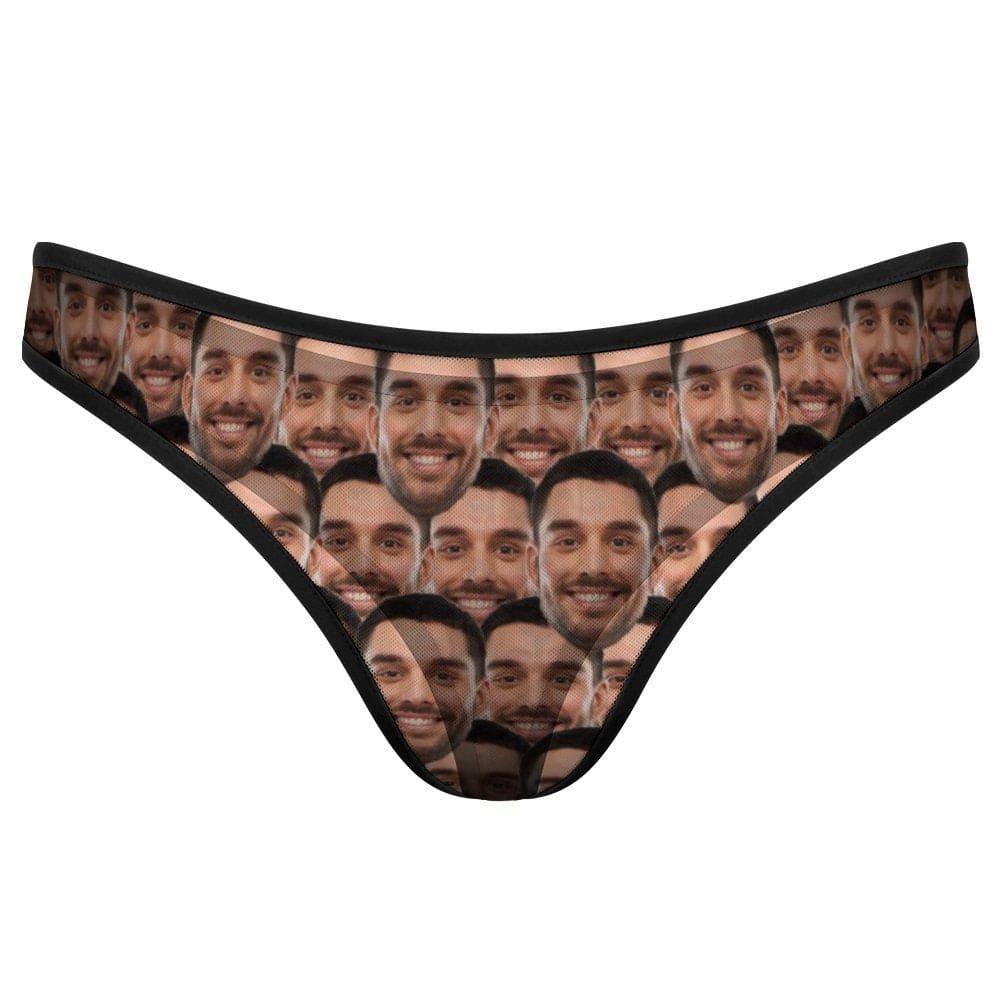 Custom Custom Face All of You Mesh Thong Underwear Mesh Sheer Seamless Thongs for Women - YesCustom