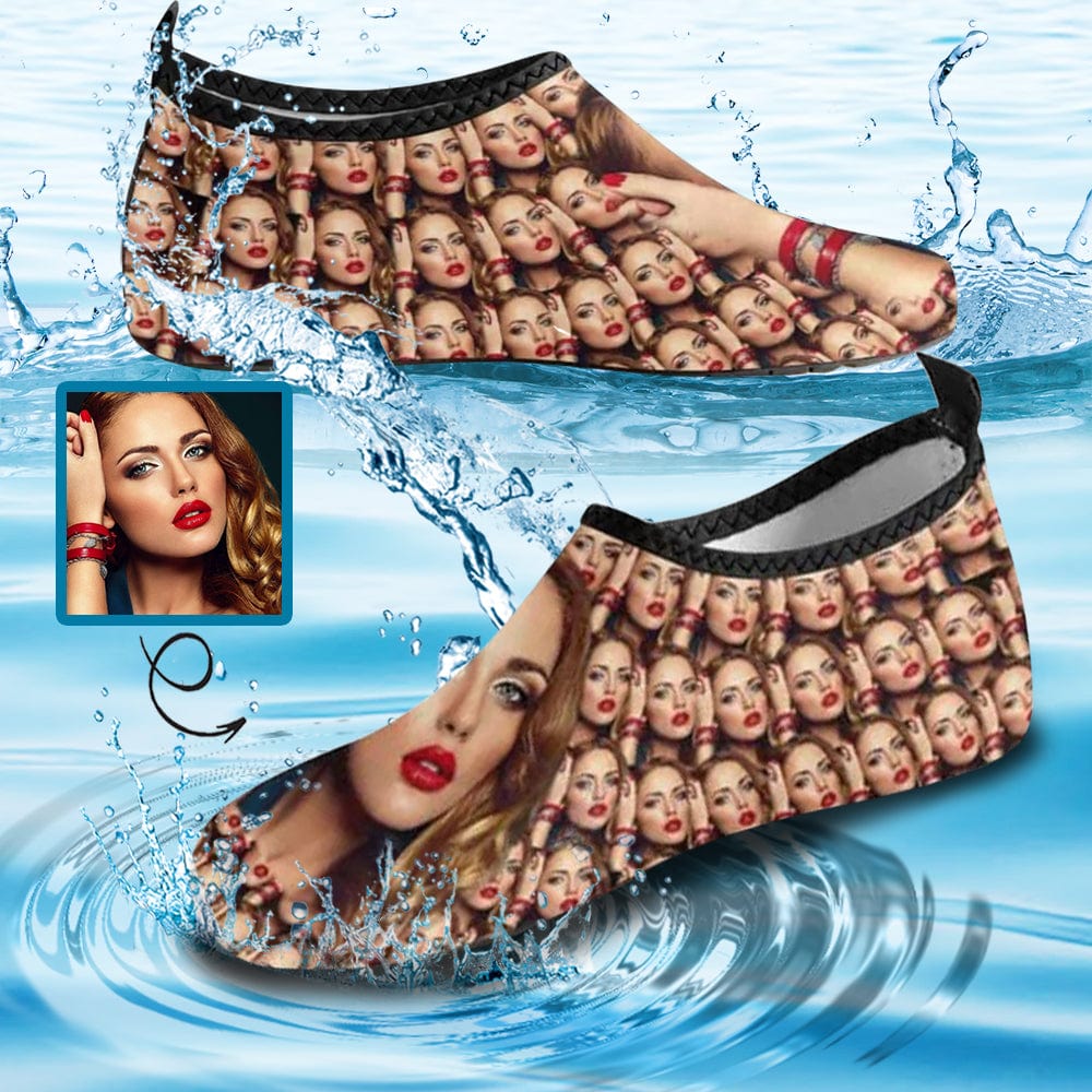 Custom Custom Face All You Men's Barefoot Slip-on for sport Aqua Shoes Quick-Dry - YesCustom