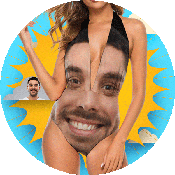Custom Custom Face All You Swimsuit Personalized Women's Backless V-Neck One Piece Bathing Suit Funny Gift Idea - YesCustom