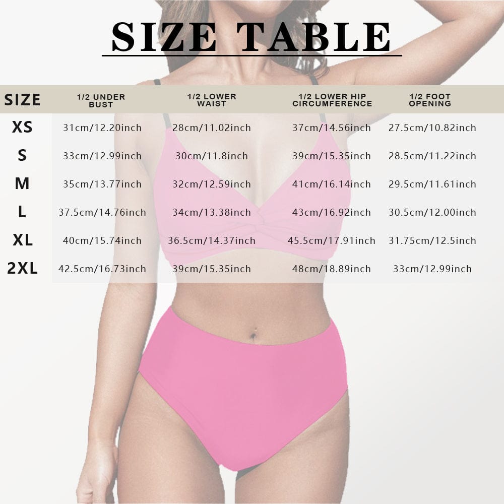 Custom Custom Face Bikini Sets High Waisted V Neck Twist Front Adjustable Spaghetti Straps Bathing Suit - YesCustom