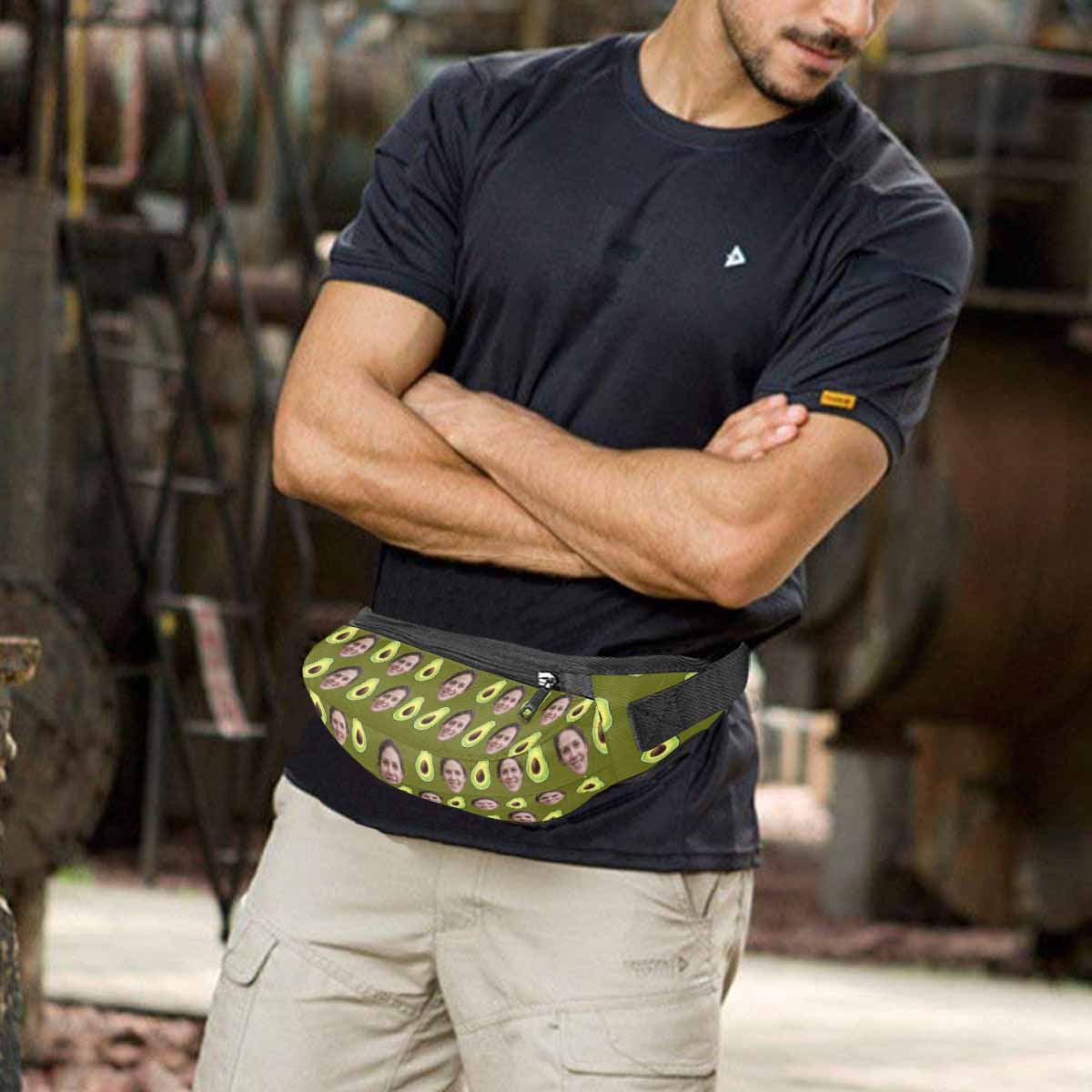 Custom Custom Face Avocado Waist Bag - YesCustom