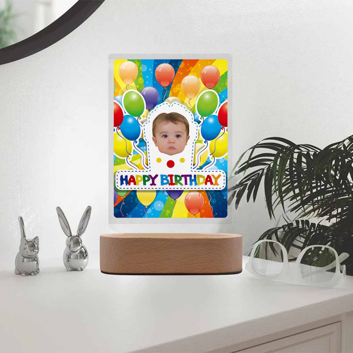 Custom Custom Face Balloon Clear Acrylic Plaque - YesCustom