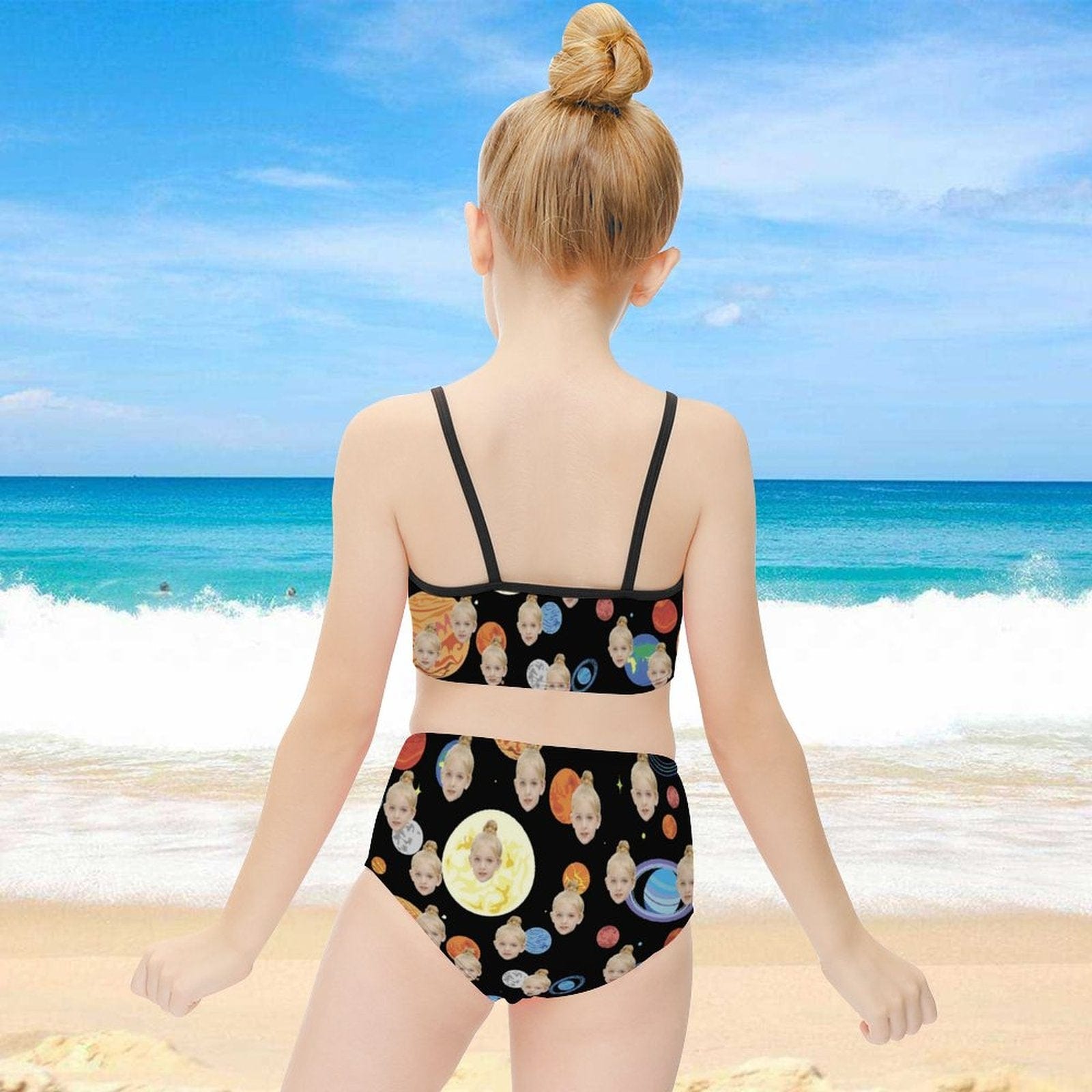 Custom Custom Face Beautiful Planet Kid's Slip Swimsuit Made for You Personalized Swimwear - YesCustom