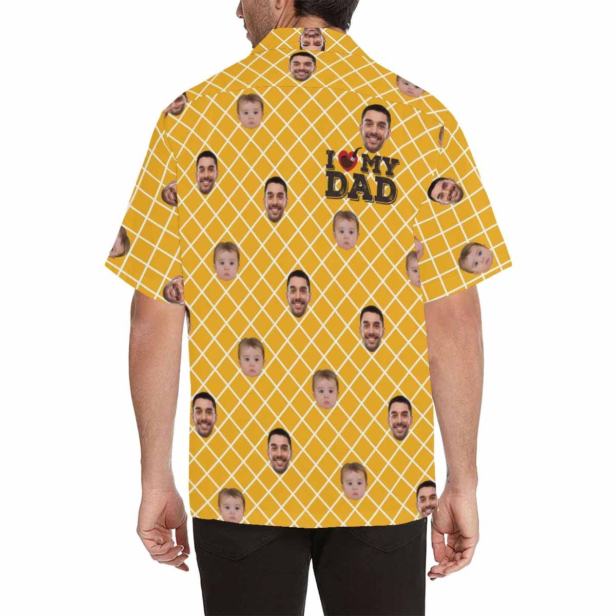 Custom Custom Face Best Gift For Dad Men's All Over Print Hawaiian Shirt - YesCustom