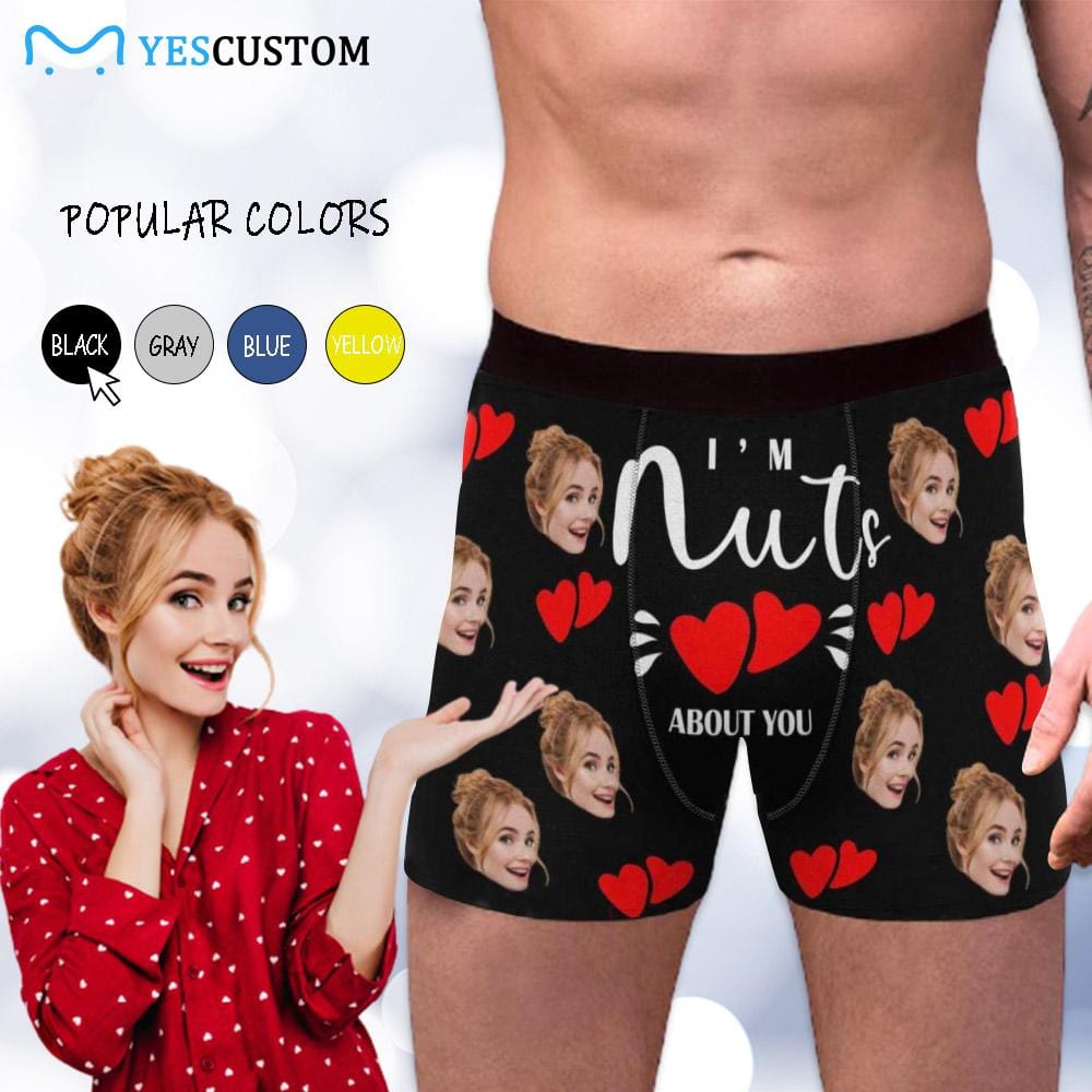 Custom Custom Face Best Love Men's Boxer Brief Made for You Custom Underwear For Valentine's Day Gift - YesCustom