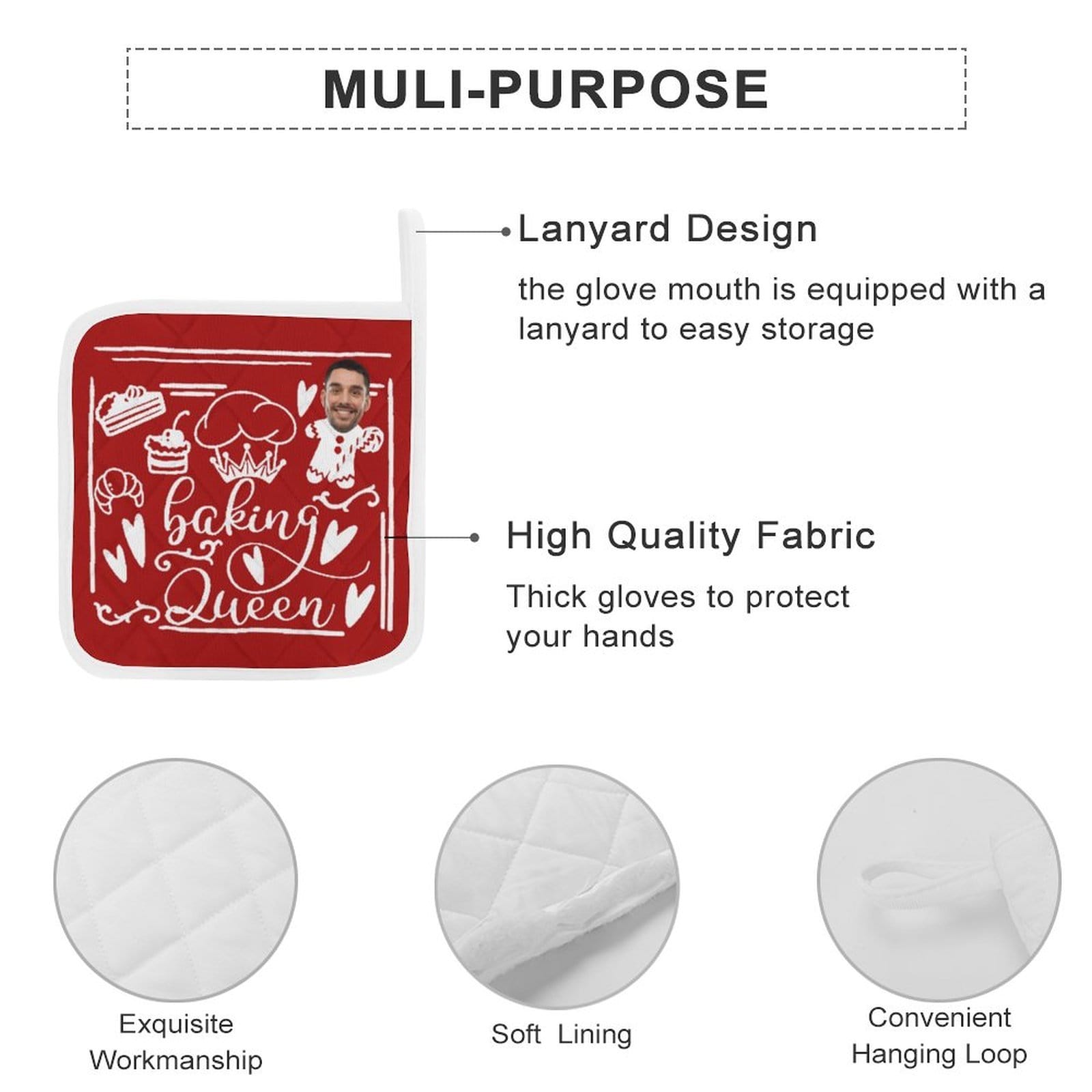 Custom Custom Face Best Love Pot Holders Sets - YesCustom