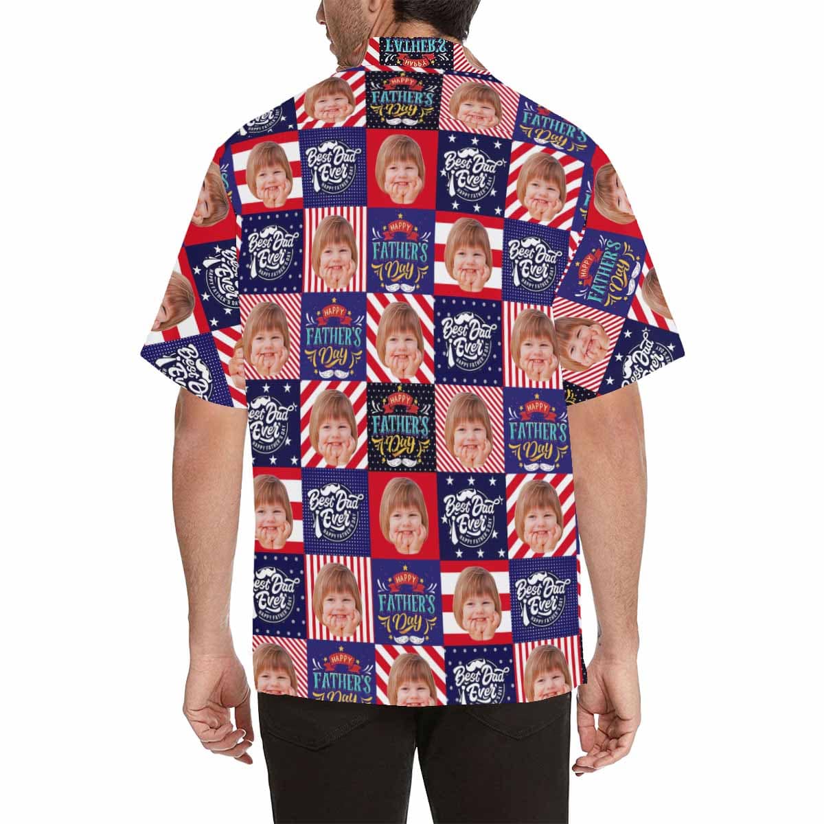 Custom Custom Face Best Wish For Dad Men's All Over Print Hawaiian Shirt - YesCustom